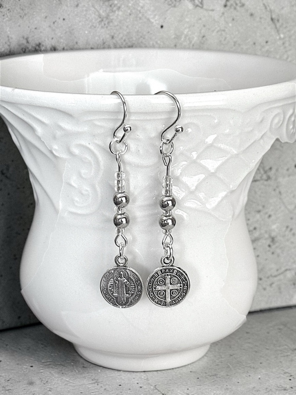 5 For $25💫Long Alternative Miniature Silver Spritual Coin Dangles